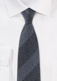 Krawatte locker gewebt navyblau Streifen