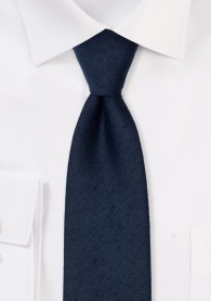 Krawatte unifarben melierte Oberfläche navyblau