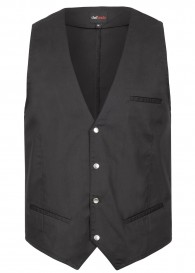 Anzugsweste mit Druckknöpfen (schwarz)
