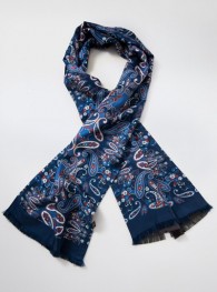 Krawattenschal  Paisley-Muster marineblau
