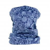 Schlauchtuch / Gesichtsbedeckung Paisley-Muster navyblau himmelblau