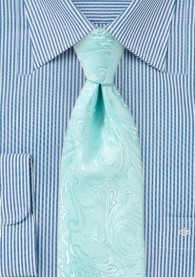 Krawatte gediegenes Paisley-Motiv mint