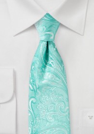 Krawatte elegantes Paisleymuster aqua