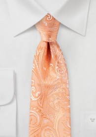 Krawatte gediegenes Paisleymotiv apricot