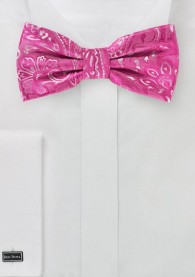 Herren-Schleife stylisches Paisley-Muster pink