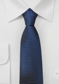 Krawatte horizontal gestreift navyblau