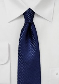 Krawatte mit Struktur-Design in dunkelblau