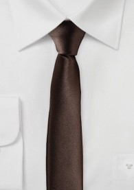 Extra schmale Krawatte schokoladenbraun