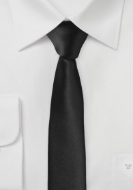 Extra schlanke Krawatte tiefschwarz