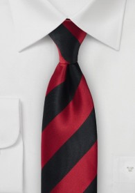 Krawatte teerschwarz rot Blockstreifen