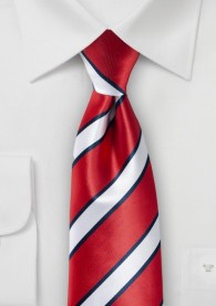 Krawatte traditionelles Streifenmuster rot...