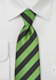 Clip-Krawatte Streifenmuster edelgrün