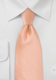 Einfarbige XXL-Krawatte lachs