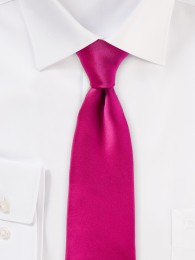 Seiden-Krawatte edler Satinglanz pinkfarben