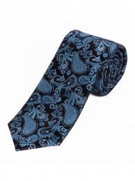 Auffallende Krawatte Paisleymotiv hellblau