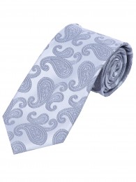Auffallende Krawatte Paisley-Motiv silbergrau