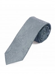Stylische Krawatte Paisleymuster mittelgrau