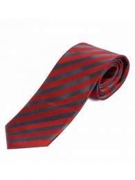 Krawatte Streifen dunkelgrau rot