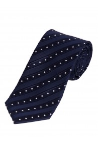 Krawatte Pünktchen Streifen navyblau