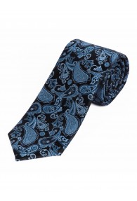 Auffallende XXL-Krawatte Paisleymotiv hellblau