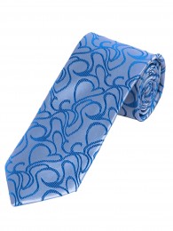 Extra schmale Krawatte Wellen-Muster hellblau
