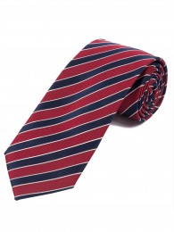 Krawatte Streifendesign rot navyblau weiß