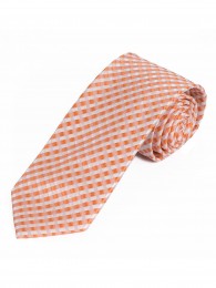 Krawatte schmal geformt Struktur-Dekor orange