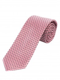 Krawatte schmal geformt Struktur-Pattern rosa
