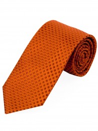 Krawatte schmal Struktur-Pattern orange kupfer