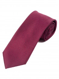 Krawatte schmal Struktur-Dekor tintenschwarz rot