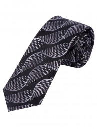 Krawatte Wellen-Muster teerschwarz