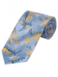 Stylische Krawatte Rankenmuster himmelblau