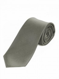 Satin-Krawatte Seide unifarben altsilber