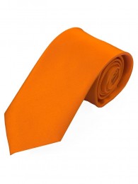 Satin-Herrenkrawatte Seide einfarbig orange