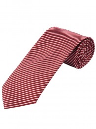 Krawatte dünne Streifen rot weiß