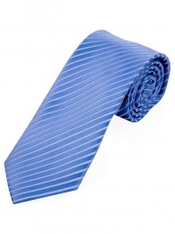 Krawatte dünne Linien eisblau weiß