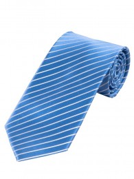 Krawatte dünne Linien   blau und weiß