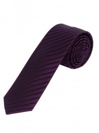 Schmale Krawatte dünne Streifen schwarz lila