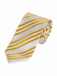 Streifen-Krawatte weiß gelb