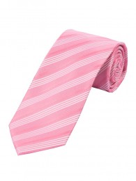 Streifen-Krawatte rose weiß