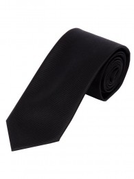Krawatte einfarbig Streifen-Struktur schwarz