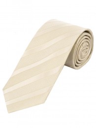 Krawatte einfarbig Streifen-Struktur ecru