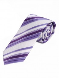 Krawatte dünne Streifen weiß lila