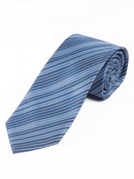 Krawatte dünne Streifen eisblau weiß