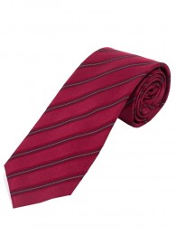 Streifen-Krawatte  rot und silber