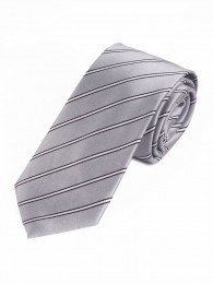 Krawatte stilsicheres Streifen-Design silbergrau