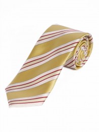 Krawatte stilsicheres Streifen-Dessin goldfarben