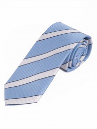 Krawatte stilvolles Streifen-Muster eisblau  weiß