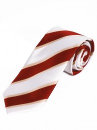 Krawatte raffiniertes Streifen-Muster weiß rot