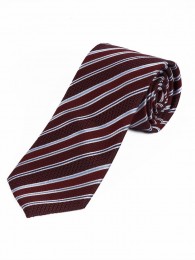 Schmale Krawatte edles Streifen-Muster mittelbraun